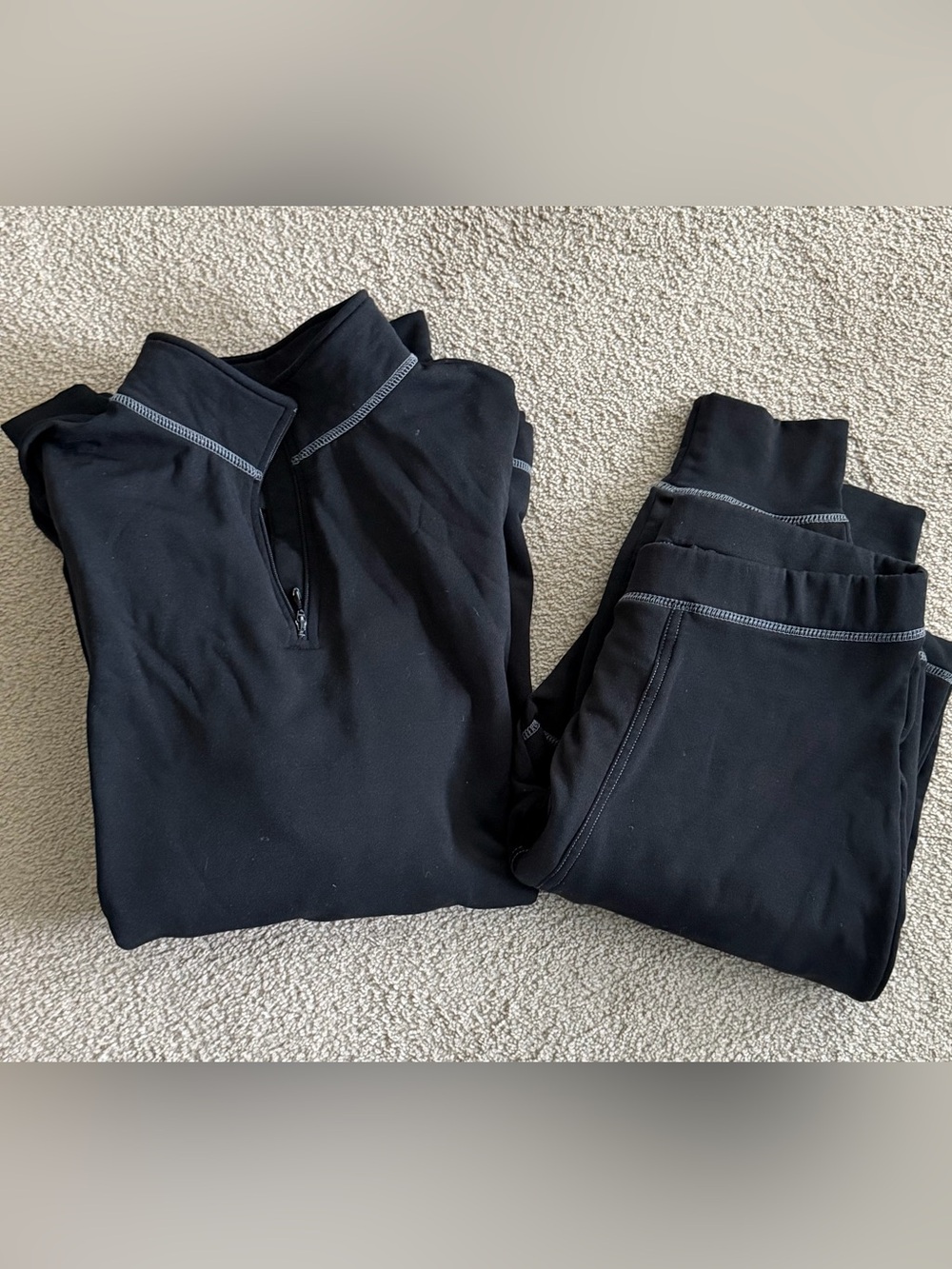 Black Zip Pullover and Leggings Active Set like new